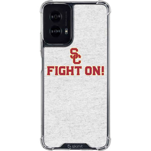 University of Southern California USC Fight On Grey Moto G Power 5G (2024) Clear Case