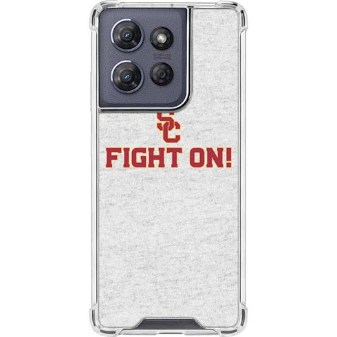 University of Southern California USC Fight On Grey Moto G Power 5G (2025) Clear Case
