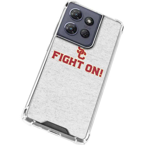 University of Southern California USC Fight On Grey Moto G Stylus 5G (2025) Clear Case