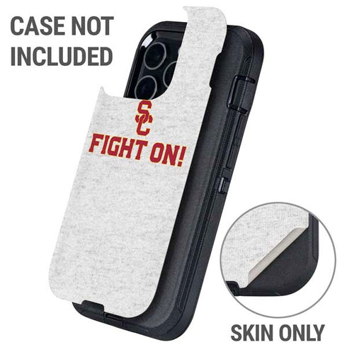 University of Southern California USC Fight On Grey Otterbox Defender iPhone Skin