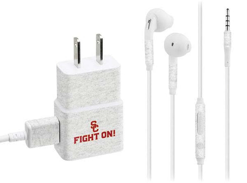 University of Southern California USC Fight On Grey Phone Charger Skin