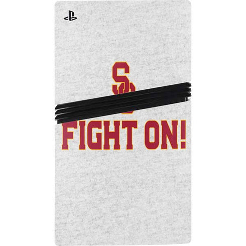 University of Southern California USC Fight On Grey PS5 Pro Bundle Skin