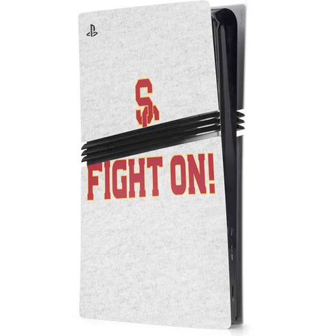 University of Southern California USC Fight On Grey PS5 Pro Console Skin