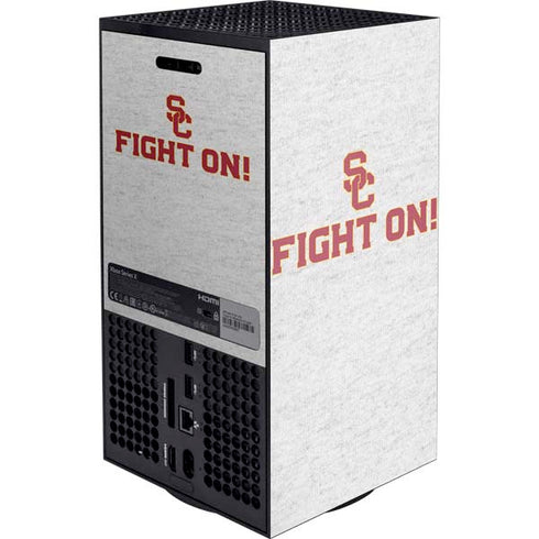 University of Southern California USC Fight On Grey XBox Series X Digital Edition Console Skin