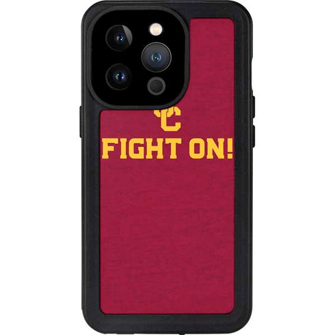 University of Southern California USC Fight On iPhone 15 Pro Waterproof Case