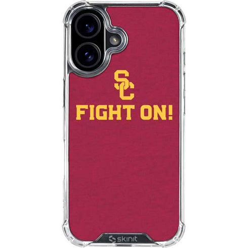 University of Southern California USC Fight On iPhone 16 Plus Clear Case