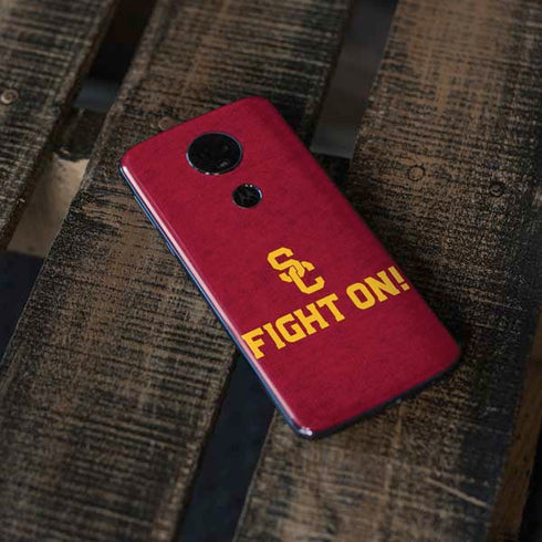 University of Southern California USC Fight On Moto E5 Plus Skin