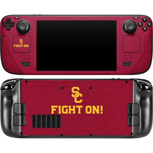 University of Southern California USC Fight On Steam Deck Handheld Gaming Computer OLED Skin