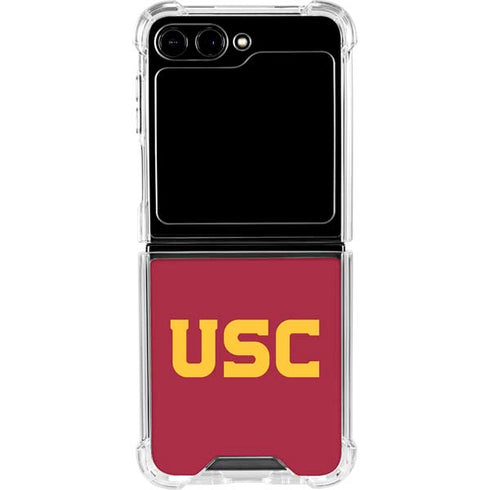University of Southern California USC Galaxy Z Flip6 Clear Case