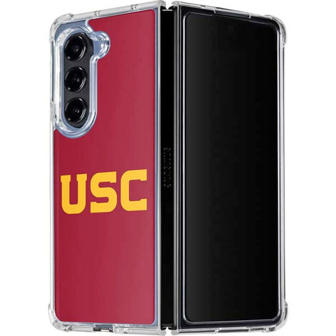 University of Southern California USC Galaxy Z Fold5 5G Clear Case