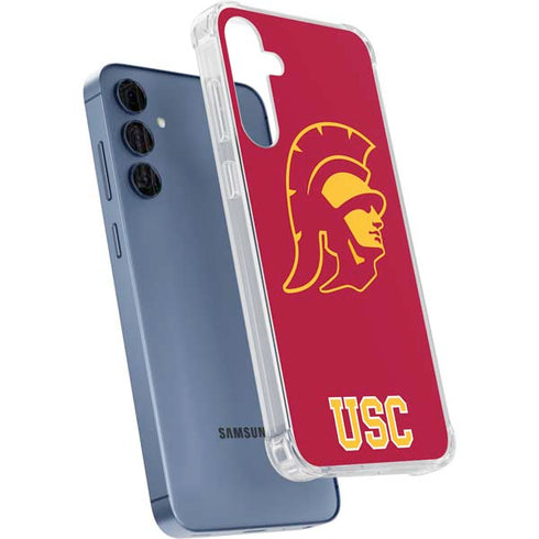 University of Southern California USC Gold Trojan Mascot Galaxy A55 5G Clear Case