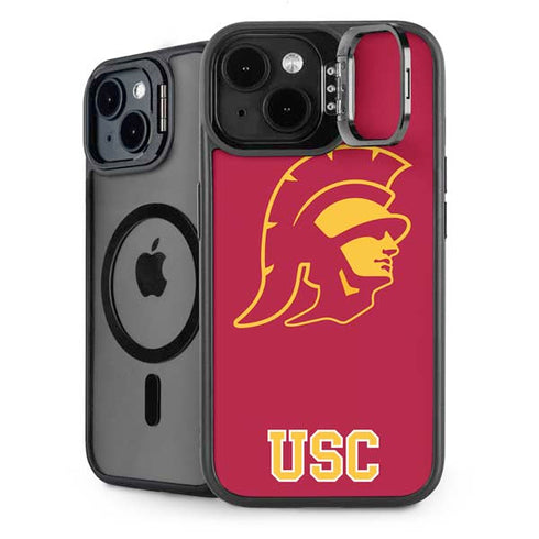University of Southern California USC Gold Trojan Mascot iPhone 14 Kickstand Case