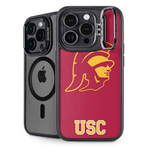 University of Southern California USC Gold Trojan Mascot iPhone 15 Pro Kickstand Case