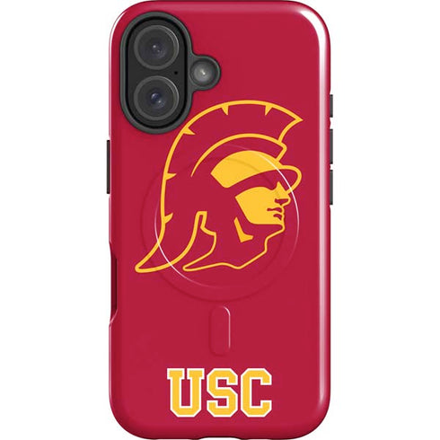 University of Southern California USC Gold Trojan Mascot iPhone 16 Magsafe Impact Case
