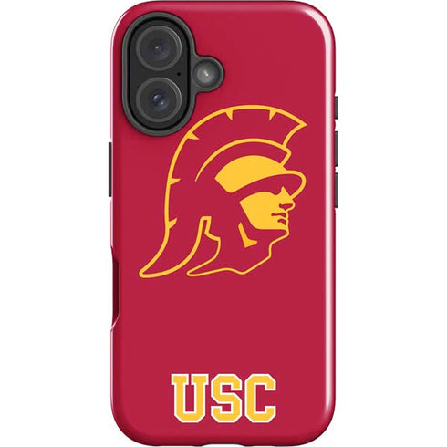 University of Southern California USC Gold Trojan Mascot iPhone 16 Plus Impact Case