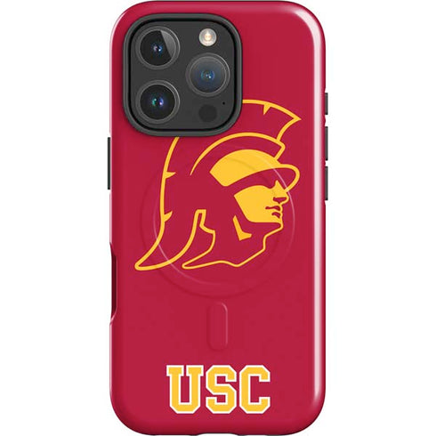 University of Southern California USC Gold Trojan Mascot iPhone 16 Pro Magsafe Impact Case