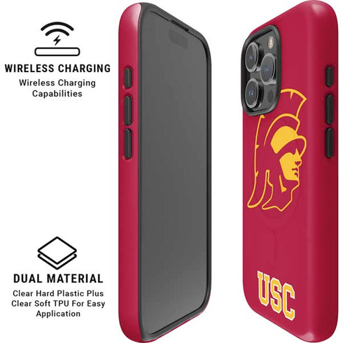 University of Southern California USC Gold Trojan Mascot iPhone 16 Pro Magsafe Impact Case
