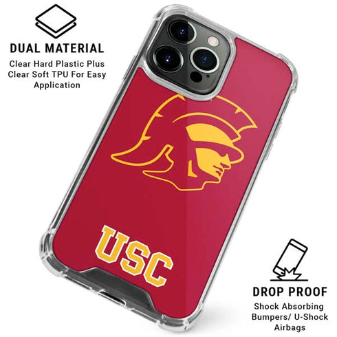 University of Southern California USC Gold Trojan Mascot iPhone 16 Pro Max Clear Case