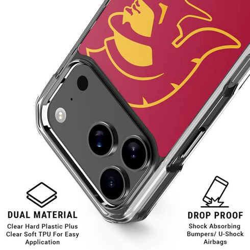 University of Southern California USC Gold Trojan Mascot iPhone 18 Pro Clear Case