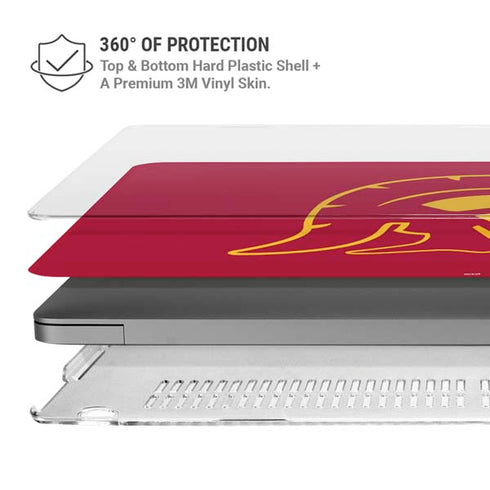 University of Southern California USC Gold Trojan Mascot MacBook Pro 14in (2021-24) Case plus Skin