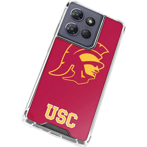University of Southern California USC Gold Trojan Mascot Moto G 5G (2025) Clear Case