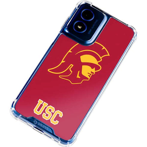 University of Southern California USC Gold Trojan Mascot Moto G 5G (2024) Clear Case