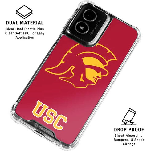 University of Southern California USC Gold Trojan Mascot Moto G Power 5G (2024) Clear Case