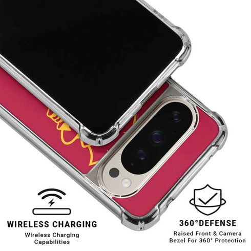University of Southern California USC Gold Trojan Mascot Pixel 9/9 Pro Clear Case