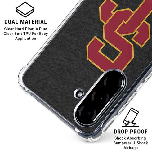 University of Southern California USC Grey Logo Galaxy A36 5G Clear Case