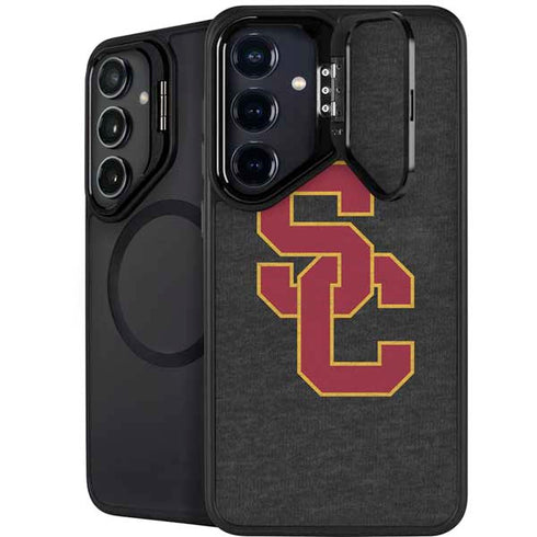 University of Southern California USC Grey Logo Galaxy S24 FE Kickstand Case
