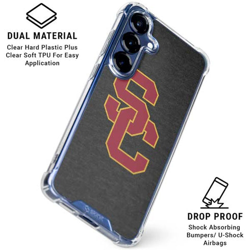 University of Southern California USC Grey Logo Galaxy S25 Clear Case