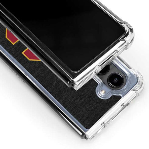 University of Southern California USC Grey Logo Galaxy Z Fold5 5G Clear Case
