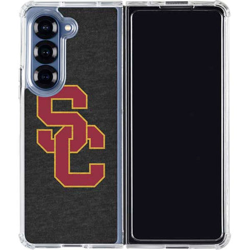 University of Southern California USC Grey Logo Galaxy Z Fold6 Clear Case