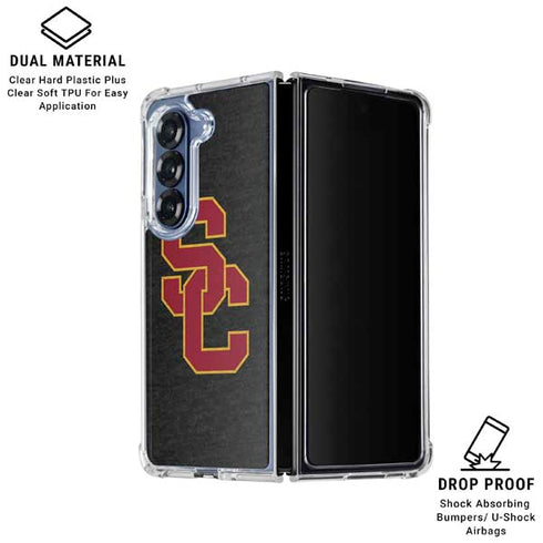 University of Southern California USC Grey Logo Galaxy Z Fold6 Clear Case