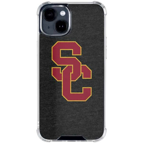 University of Southern California USC Grey Logo iPhone 15 Clear Case