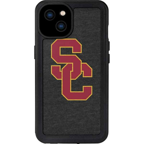 University of Southern California USC Grey Logo iPhone 15 Plus Waterproof Case