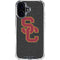 University of Southern California USC Grey Logo iPhone 16 Plus Clear Case