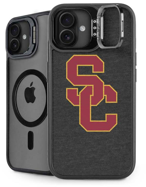 University of Southern California USC Grey Logo iPhone 16 Plus Kickstand Case