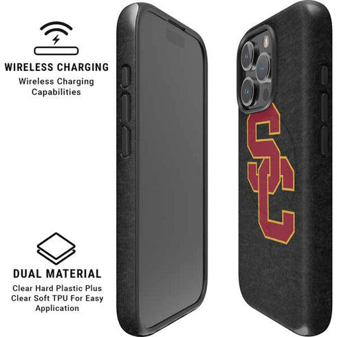 University of Southern California USC Grey Logo iPhone 16 Pro Magsafe Impact Case
