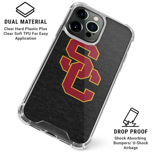 University of Southern California USC Grey Logo iPhone 16 Pro Max Clear Case