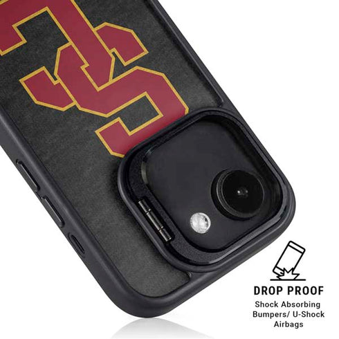 University of Southern California USC Grey Logo iPhone 16e Kickstand Case