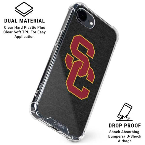 University of Southern California USC Grey Logo iPhone 16e Clear Case
