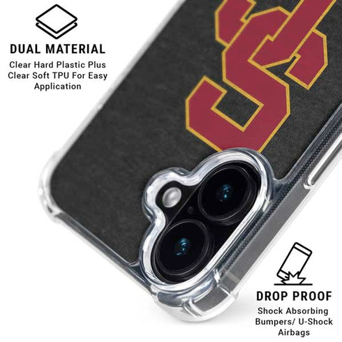 University of Southern California USC Grey Logo iPhone 17 Clear Case