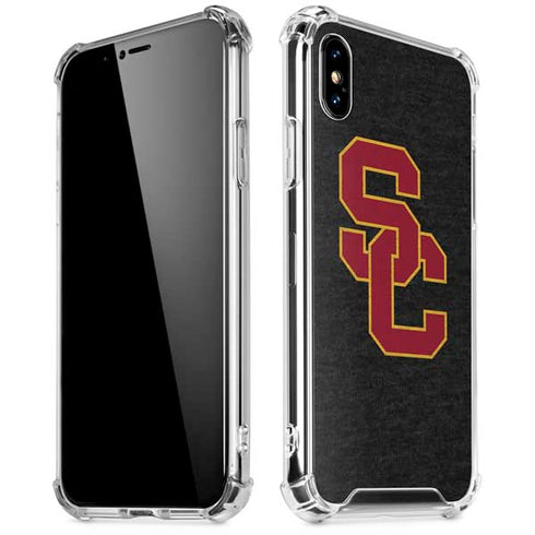 University of Southern California USC Grey Logo iPhone X/XS Clear Case