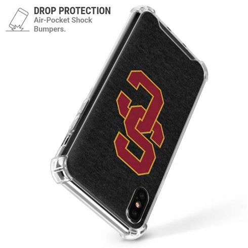 University of Southern California USC Grey Logo iPhone X/XS Clear Case