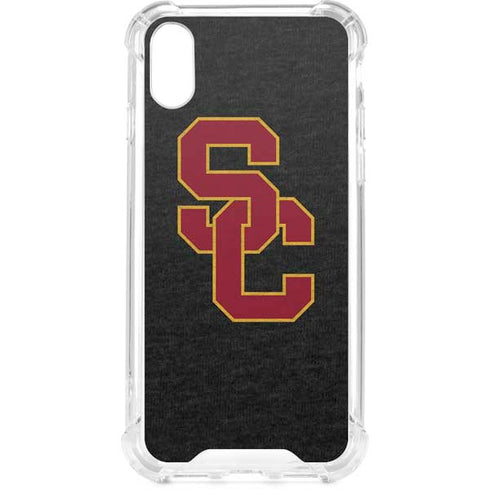 University of Southern California USC Grey Logo iPhone XS Clear Case