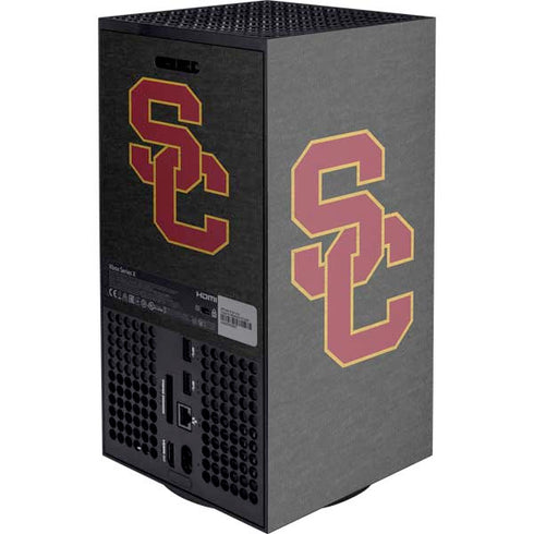 University of Southern California USC Grey Logo XBox Series X Digital Edition Console Skin