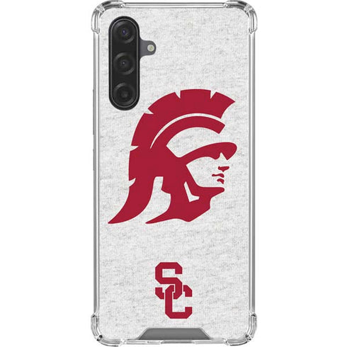 University of Southern California USC Grey Trojan Mascot Galaxy A17 Clear Case