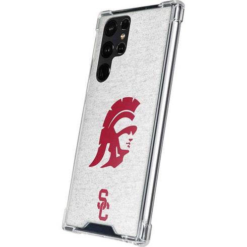 University of Southern California USC Grey Trojan Mascot Galaxy S23 Ultra Clear Case