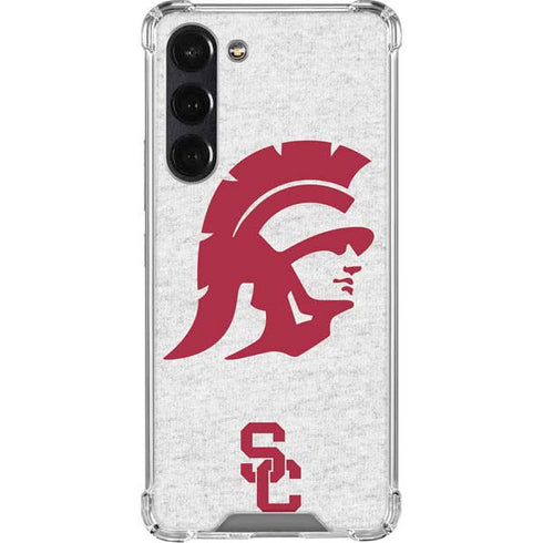 University of Southern California USC Grey Trojan Mascot Galaxy S24 FE Clear Case